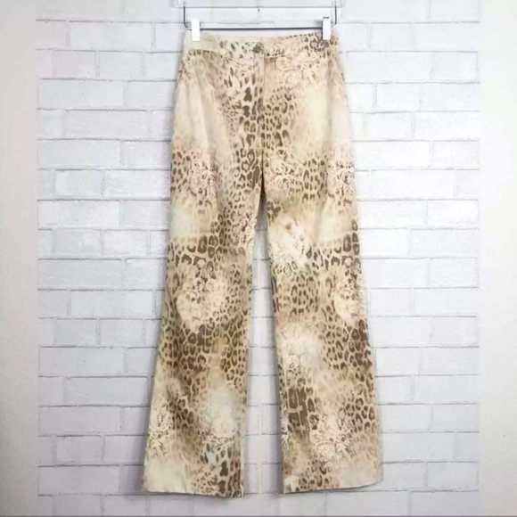 St. John Pants - ST.John Vtg 90s Y2K Leopard Print High-waist Straight Leg Pants size 2